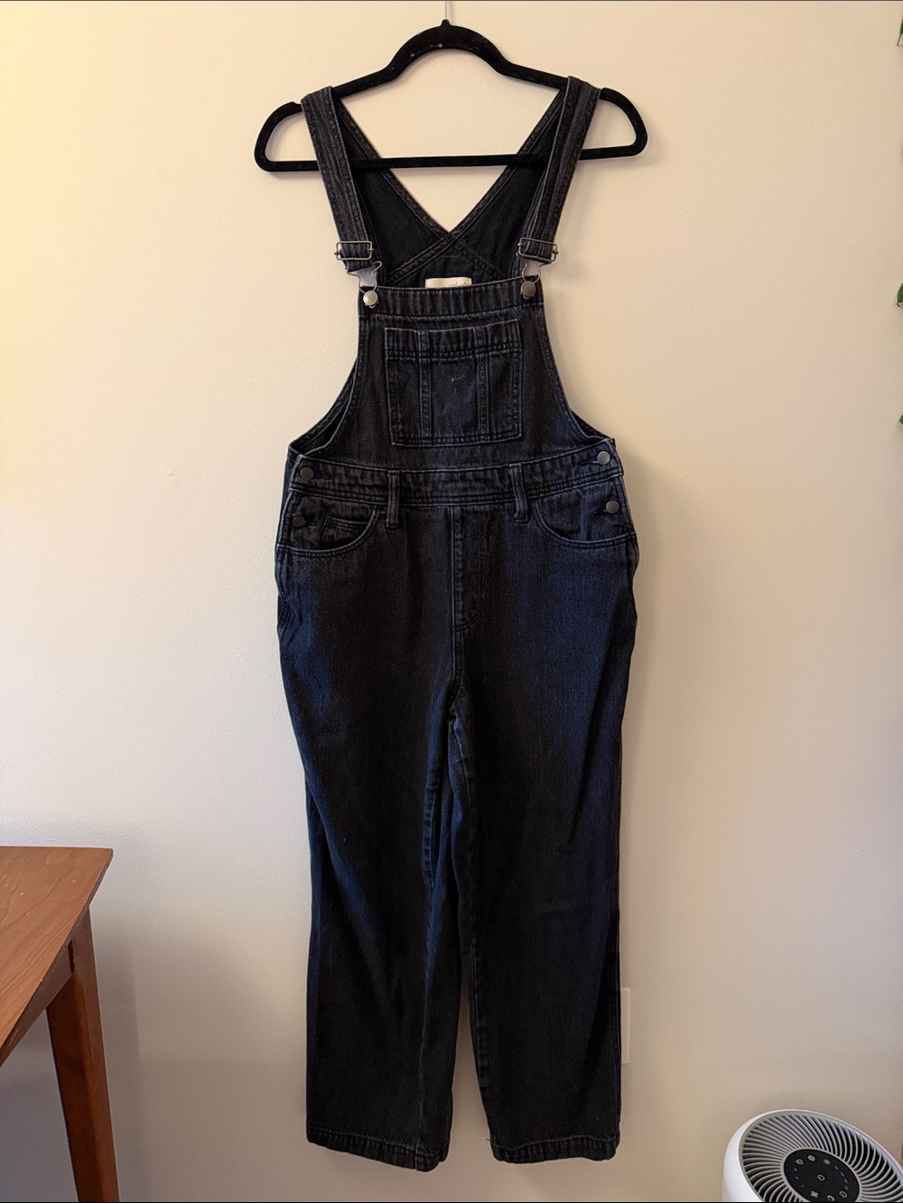 Universal Thread Black Denim Overalls Jumpsuit